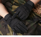 Тактичні рукавички із закритими пальцями із захистом кісточок XL Чорні - зображення 5