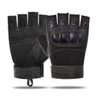 Тактические перчатки с открытыми пальцами с защитой костяшек XL Черные - изображение 2