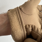 Водонепроницаемые зимние Перчатки SoftShell на флисе с Усиленными ладонями койот размер универсальный - изображение 6