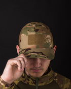 Чоловіча тактична кепка з липучкою для шеврона камуфляж - зображення 6