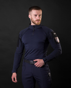 Мужская тактическая рубашка Убакс синий под шевроны армейская S - изображение 4