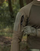 Мужская тактическая рубашка Убакс хаки под шевроны армейская L - изображение 9