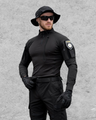 Мужская тактическая рубашка Убакс черный под шевроны армейская L - изображение 4