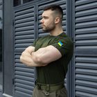 Чоловіча тактична футболка хакі під шеврони армійська XXL - зображення 5