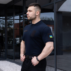 Мужская тактическая футболка поло синяя армейская XXL - изображение 3