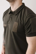 Чоловіча тактична футболка поло хакі армійська L - зображення 3