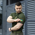 Чоловіча тактична футболка хакі під шеврони армійська XL - зображення 5