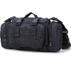 Тактическая сумка подсумок на пояс Tactic нагрудная сумка через плечо 5 л Черная (104-black) - изображение 1