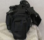 Тактична сумка підсумок на пояс Tactic нагрудна сумка через плече 5 л Чорна (104-black) - зображення 4
