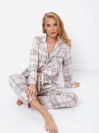Piżama (koszula + spodnie) Aruelle Avery pajama long M Szara (5905616142111) - obraz 3