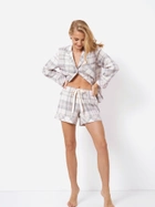 Піжама (сорочка + шорти) Aruelle Avery pajama short M Сіра (5905616142173) - зображення 5