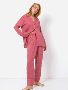 Piżama (koszula + spodnie) Aruelle Candice pajama long M Czerwono-bordowa (5905616142685) - obraz 4