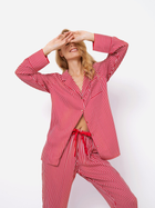 Piżama (koszula + spodnie) Aruelle Candice pajama long L Czerwono-bordowa (5905616142692) - obraz 5