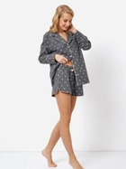 Piżama (koszula + spodenki) Aruelle Joy pajama short S Szara (5905616143293) - obraz 4