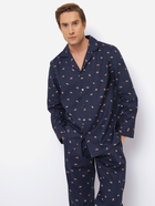 Піжама (сорочка + штани) чоловіча бавовняна Aruelle Benjamin pajama long XL Темно-синя (5905616145143) - зображення 3