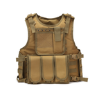 Жилет тактичний військовий розвантаження Tactical Vest A67 койот