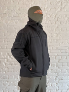 Куртка военная флисовая SoftShell осень/зима Черная XXL - изображение 2