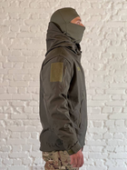 Куртка тактична флісова SoftShell осінь/зима Олива XL - зображення 3