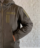 Куртка тактическая флисовая SoftShell осень/зима Олива XL - изображение 7