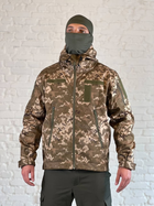 Куртка армійська на флісі SoftShell осінь/зима Піксель S - зображення 1