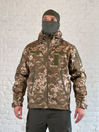 Куртка армійська на флісі SoftShell осінь/зима Піксель XL - зображення 1