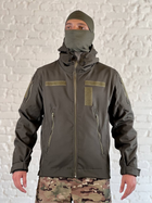 Куртка тактическая флисовая SoftShell осень/зима Олива L - изображение 1