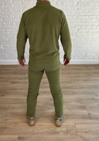 Тактичний костюм пуловер + штани осінній олива M - зображення 3