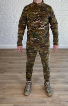 Военно-тактический костюм пуловер + штаны для ВСУ, НГУ на осенней флисе Мультикам L - изображение 1