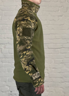 Тактический армейский убакс на флисе со вставками рип-стоп для ВСУ Пиксель/Олива S - изображение 3