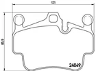 Тормозные колодки BREMBO P65014 Porsche 911 99735193905, 99735193903