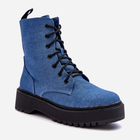 Жіночі черевики високі Teflorna 37 Блакитні (5905677884920) - зображення 2