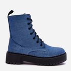 Жіночі черевики високі Teflorna 39 Блакитні (5905677884944) - зображення 1