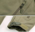 Тактическая мужская куртка Softshell зеленая S - изображение 3