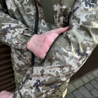 Чоловіча водонепроникна Куртка із липучками під шеврони / Вітровка з капюшоном піксель розмір L - зображення 4