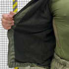 Чоловічий демісезонний Костюм "Гірка" Куртка + Штани / Утеплена Польова форма на флісі саржа олива розмір 2XL - зображення 8