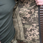 Мужская летняя Куртка с липучками под шевроны / Легкая Ветровка с капюшоном пиксель размер M - изображение 6