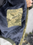 Мужской зимний Бушлат-бомбер грета с меховой подкладкой / Куртка с капюшоном пиксель размер 2XL - изображение 4