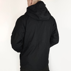 Мужская демисезонная Куртка с капюшоном рип-стоп на силиконе до -15°C черная размер XXL - изображение 4
