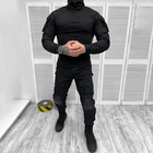 Чоловічий міцний Костюм SWAT Убакс + Штани з Наколінниками / Польова Форма ріп-стоп чорна розмір L - зображення 1