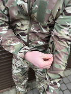 Плотная мужская Куртка с капюшоном Combat SoftShell на флисе мультикам размер 48 - изображение 5