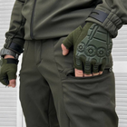 Демисезонный мужской Костюм Куртка с капюшоном + Брюки/Полевая Форма SoftShell олива размер M - изображение 7