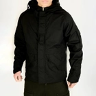 Мужская демисезонная Куртка с капюшоном рип-стоп на силиконе до -15°C черная размер XXXL - изображение 1
