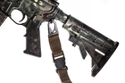 Збройовий 1-точковий тактичний ремінь FRAG з антабкою та карабіном COYOTE MAX - изображение 7