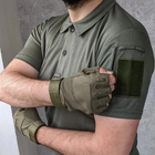 Мужская тактическая футболка поло с коротким рукавом для военных Хаки XXL - изображение 3