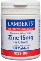 Suplement diety Lamberts Zinc 15 Mg 180 tabletek (5055148404000) - obraz 1