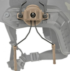 Адаптер на шолом із планкою ARC для стрілецьких навушників Desert Tan - зображення 2