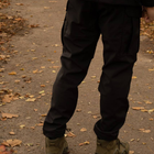 Утепленный мужской Костюм SoftShell на флисе / Комплект Куртка с капюшоном + Брюки черный размер XL - изображение 8