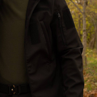Утепленный мужской Костюм SoftShell на флисе / Комплект Куртка с капюшоном + Брюки черный размер 3XL - изображение 4
