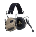 Навушники тактичні активні з мікрофоном Earmor M32 та кріпленням для шолома жабки - зображення 3