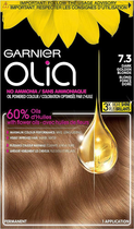 Крем-фарба з окислювачем Garnier Olia Permanent Coloring 7.3 Golden Dark Blonde 200 г (3600541548367) - зображення 1